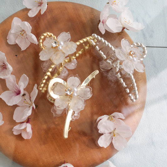 Someiyoshino Sakura Hair Clip - White #S010