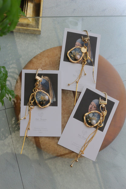 Vermeer Inspired Flower Bag Charm No.4 真珠の耳飾りの少女