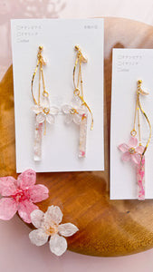 Sakura with Stick Earrings No.1