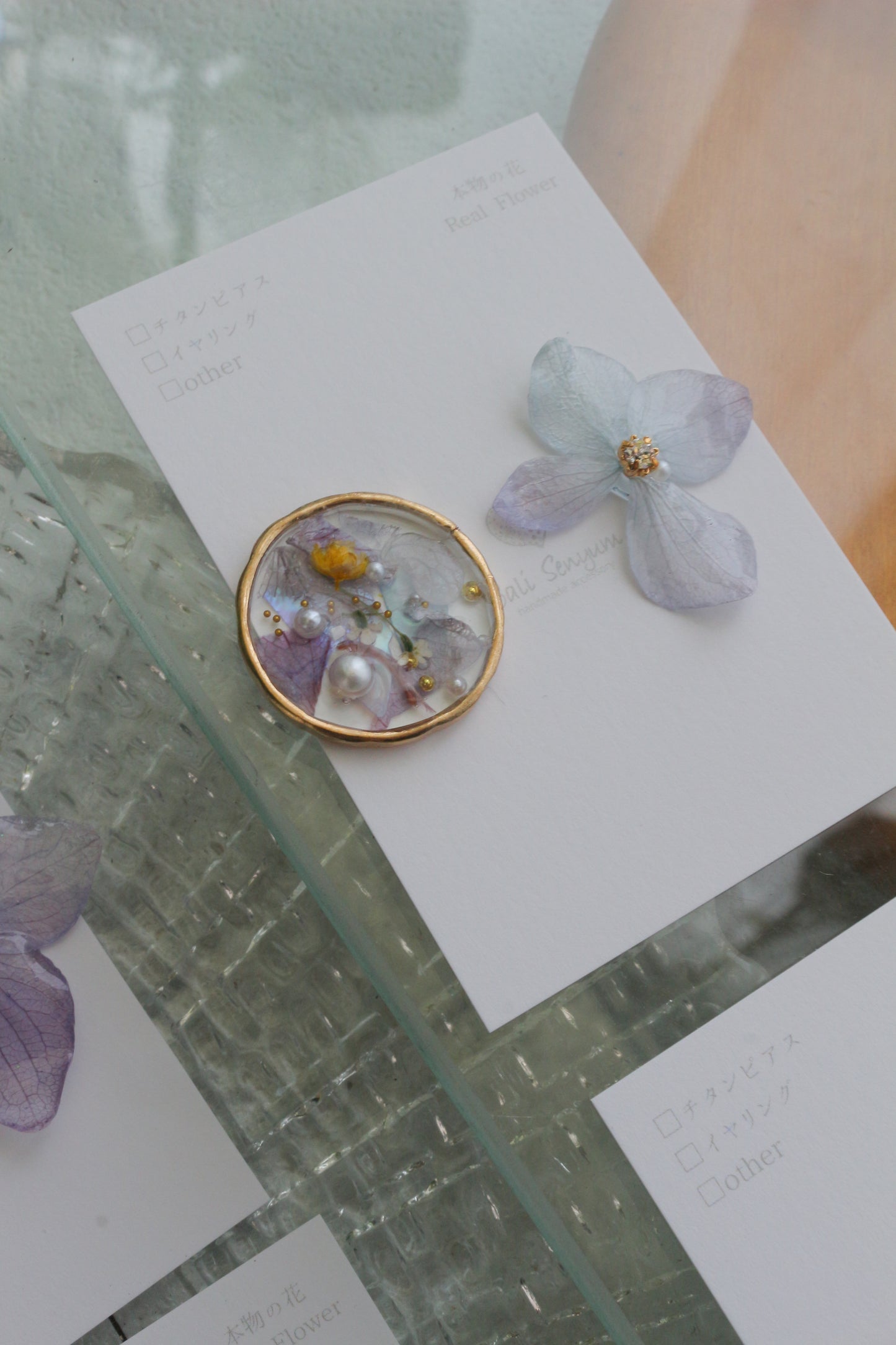 Hydrangea and Flower Medallion No.4 パーツ選べます。
