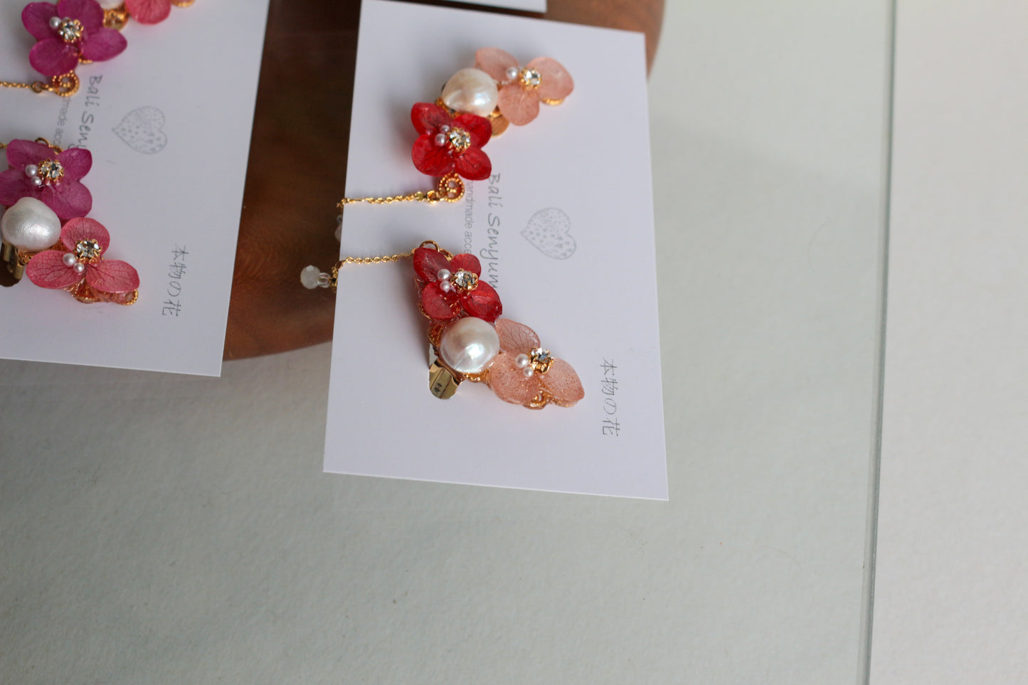 Hydrangea Pearl Flower Earring No.5 Clip-on (イヤリング)