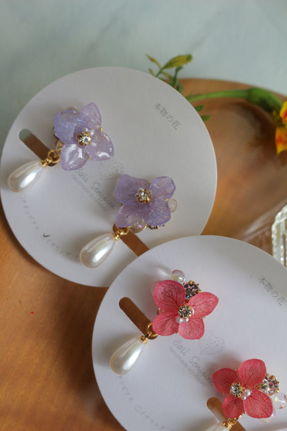 Hydrangea Elegant No.2 - Clip-on イヤリング