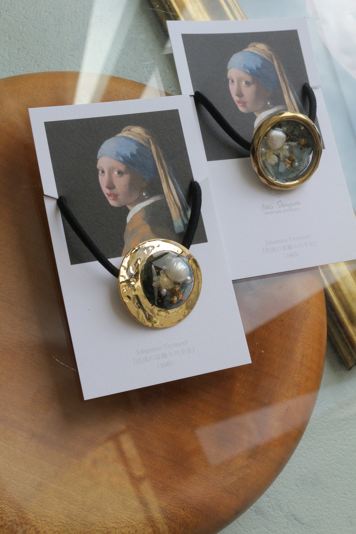 Vermeer Inspired Flower Hair tie  真珠の耳飾りの少女