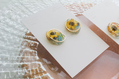 Sun Flower Earrings - 向日葵  〜 No.1 Titanium Pierce チタンピアス