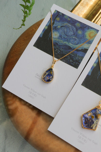Gogh's The Starry Night Inspired Necklace - 星月夜