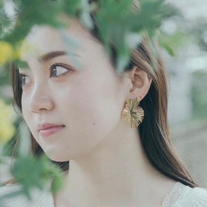 Lily Pad Metal Pierce Earring No.2 〜Sakkoly