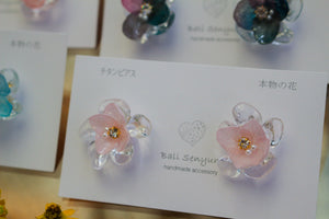 Clear Petals & Flower 2024 - Titanium pierce(チタンピアス )No.13