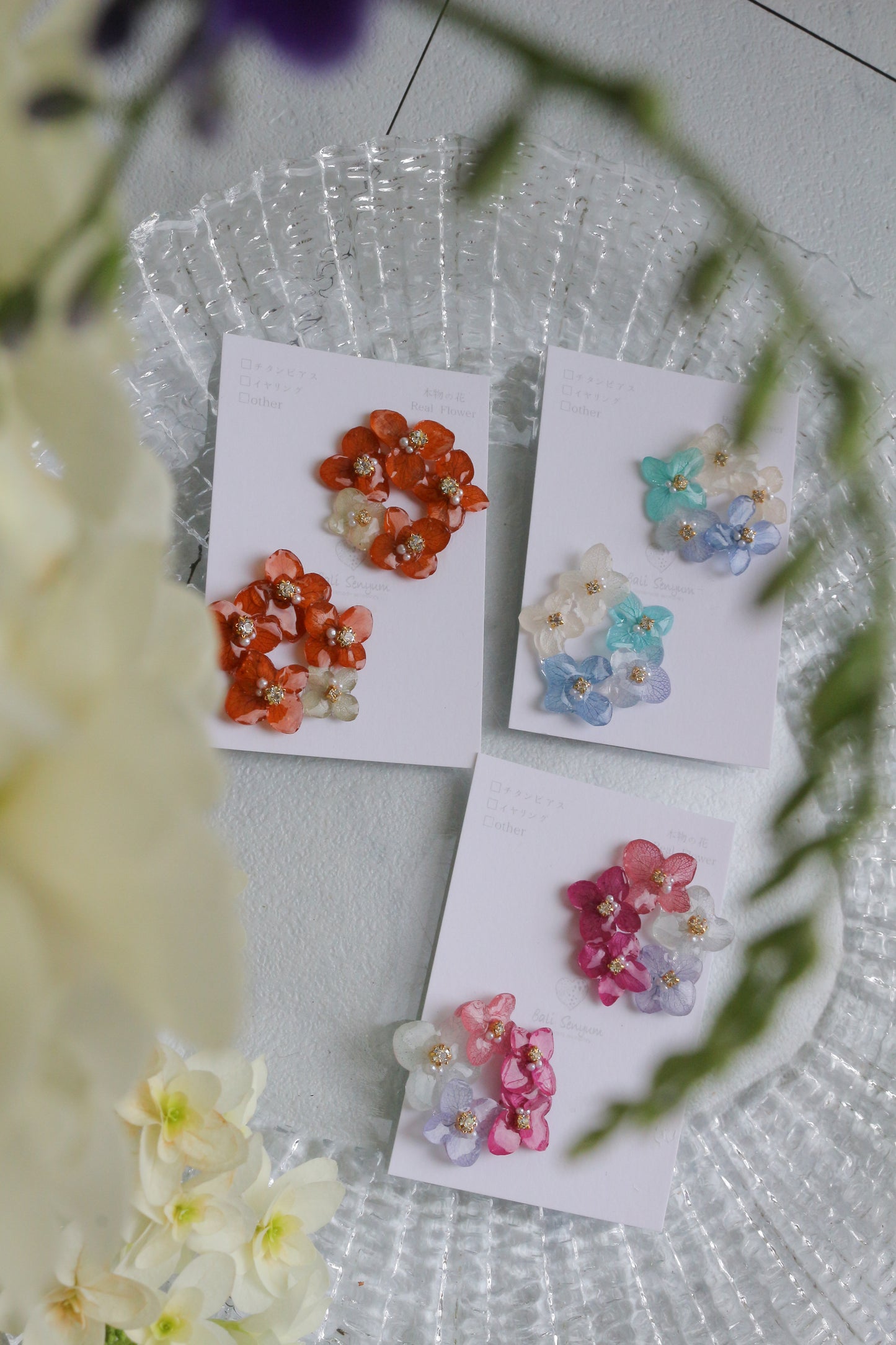 En Flower Earring 円と縁- ピアス or イヤリング　No.2