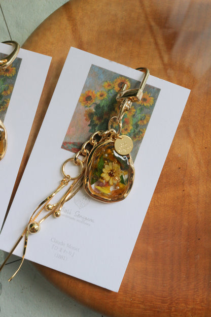 Monet Inspired Flower Bag Charm No.2 ひまわり