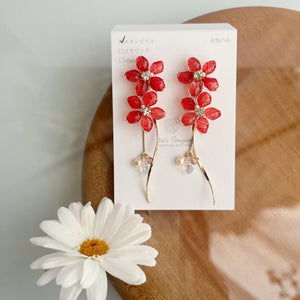 Real "Ajisai" Hydrangea Earring - Warm Color