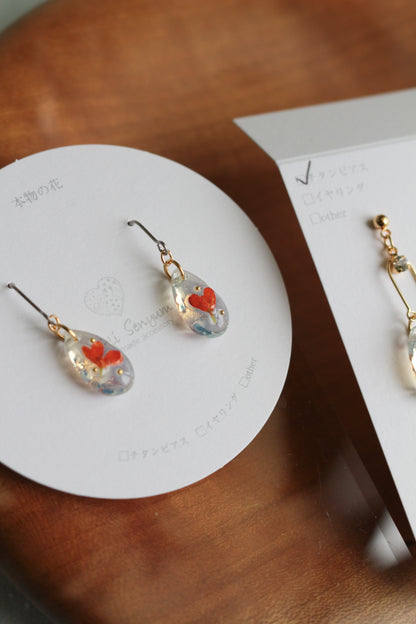 金木犀 Osmanthus Earring No.4 -ピアス　または　イヤリング