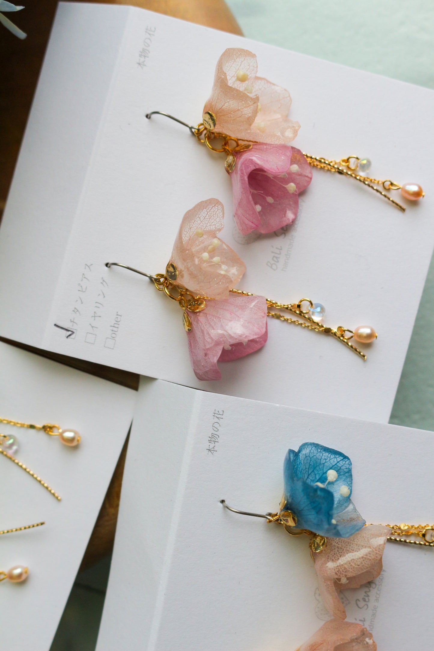 SUZUYOME2 Original Flower Earrings - No.9