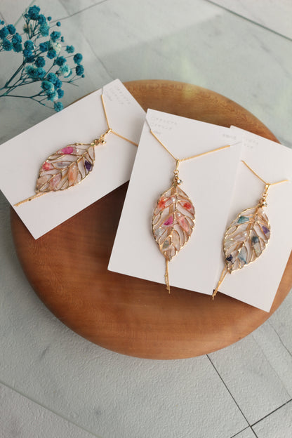 Leaf Necklace with chain 60cm  No.13