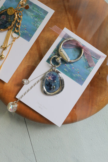 Monet Inspired Flower Bag Charm No.2 睡蓮