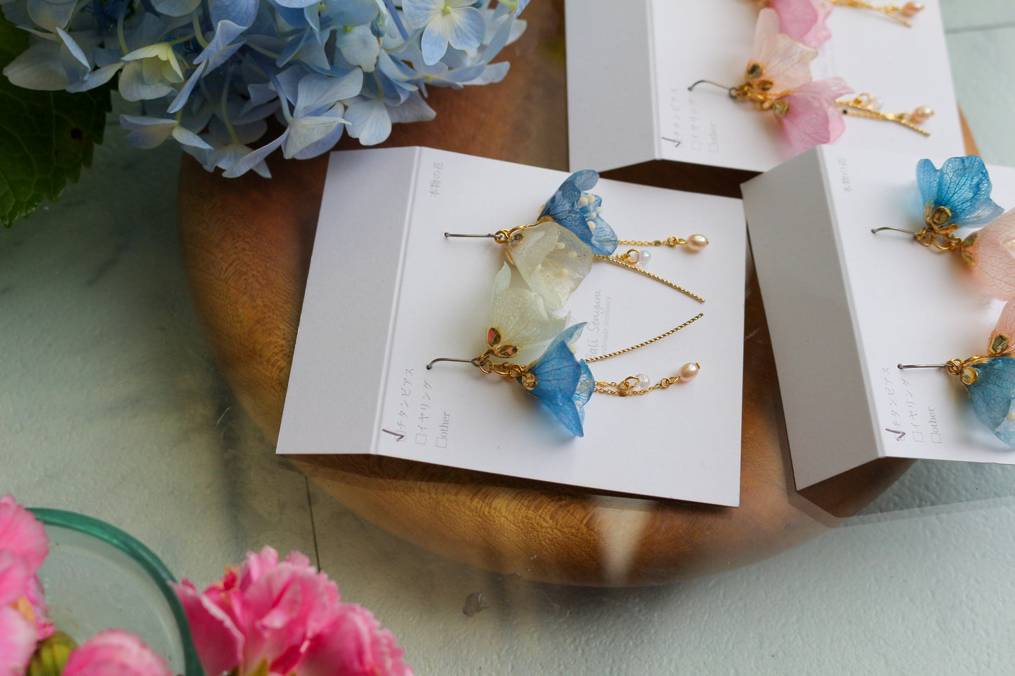 SUZUYOME2 Original Flower Earrings - No.9