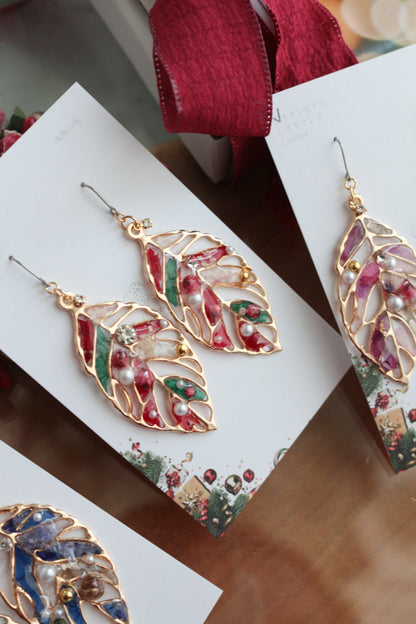 Christmas Leaf Earring