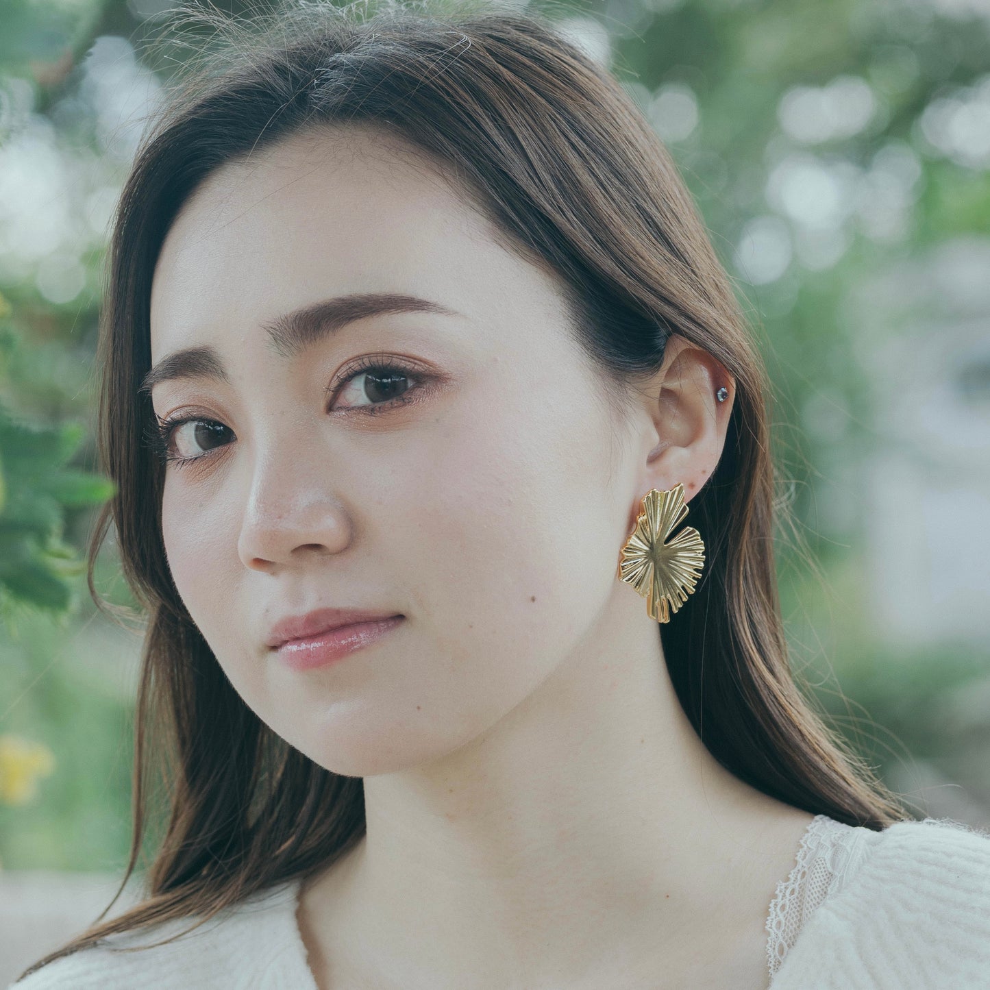 Lily Pad Metal Pierce Earring No.2 〜Sakkoly