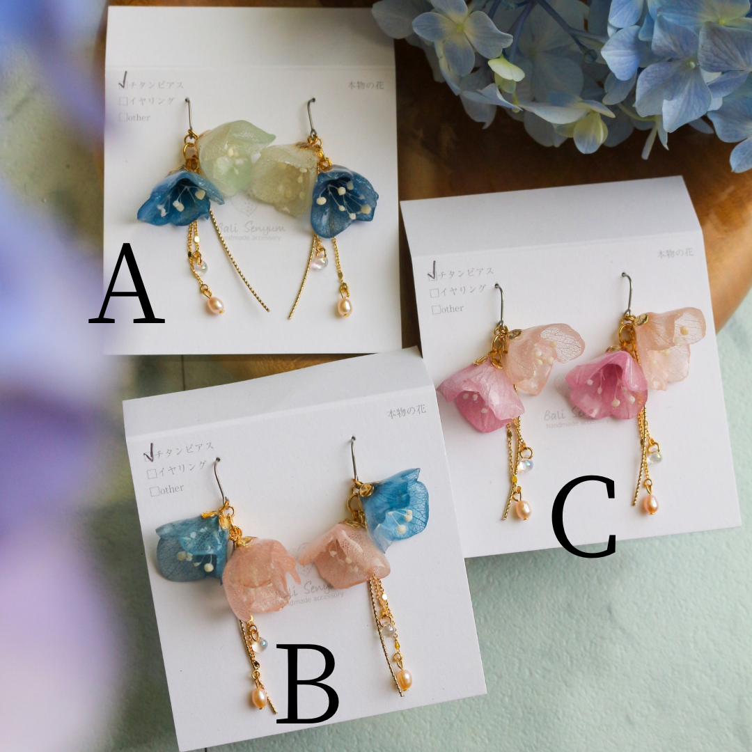 SUZUYOME2 Original Flower Earrings - No.9
