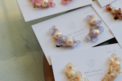 Hanayome Earrings with Pearl - 8 colors