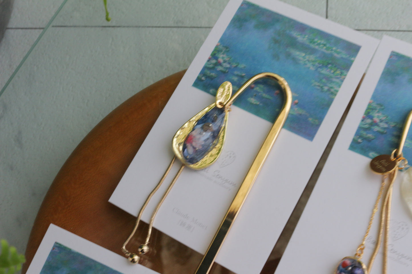 Monet Inspired Flower Book Mark睡蓮 No.2