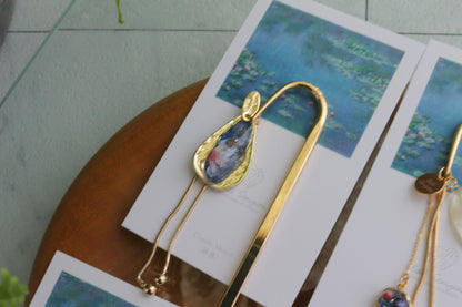 Monet Inspired Flower Book Mark睡蓮 No.2