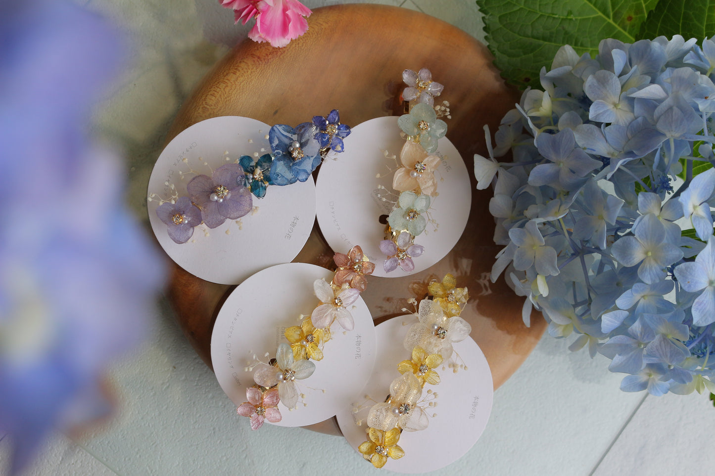 Hydrangea Hair Barrette No.30