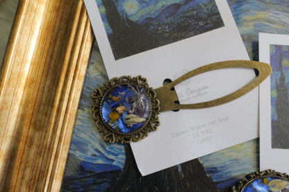 Gogh Inspired Flower Book Mark No.1 - 星月夜