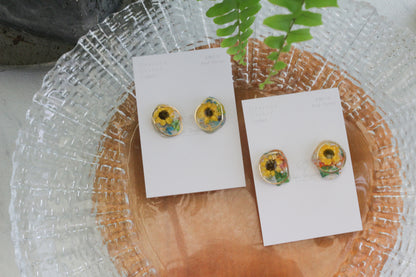 Sun Flower Earrings - 向日葵  〜 No.1 Titanium Pierce チタンピアス