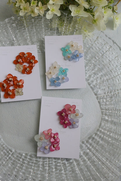 En Flower Earring 円と縁- ピアス or イヤリング　No.2