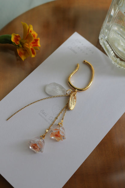 Floral Ear-cuff - 残暑の風