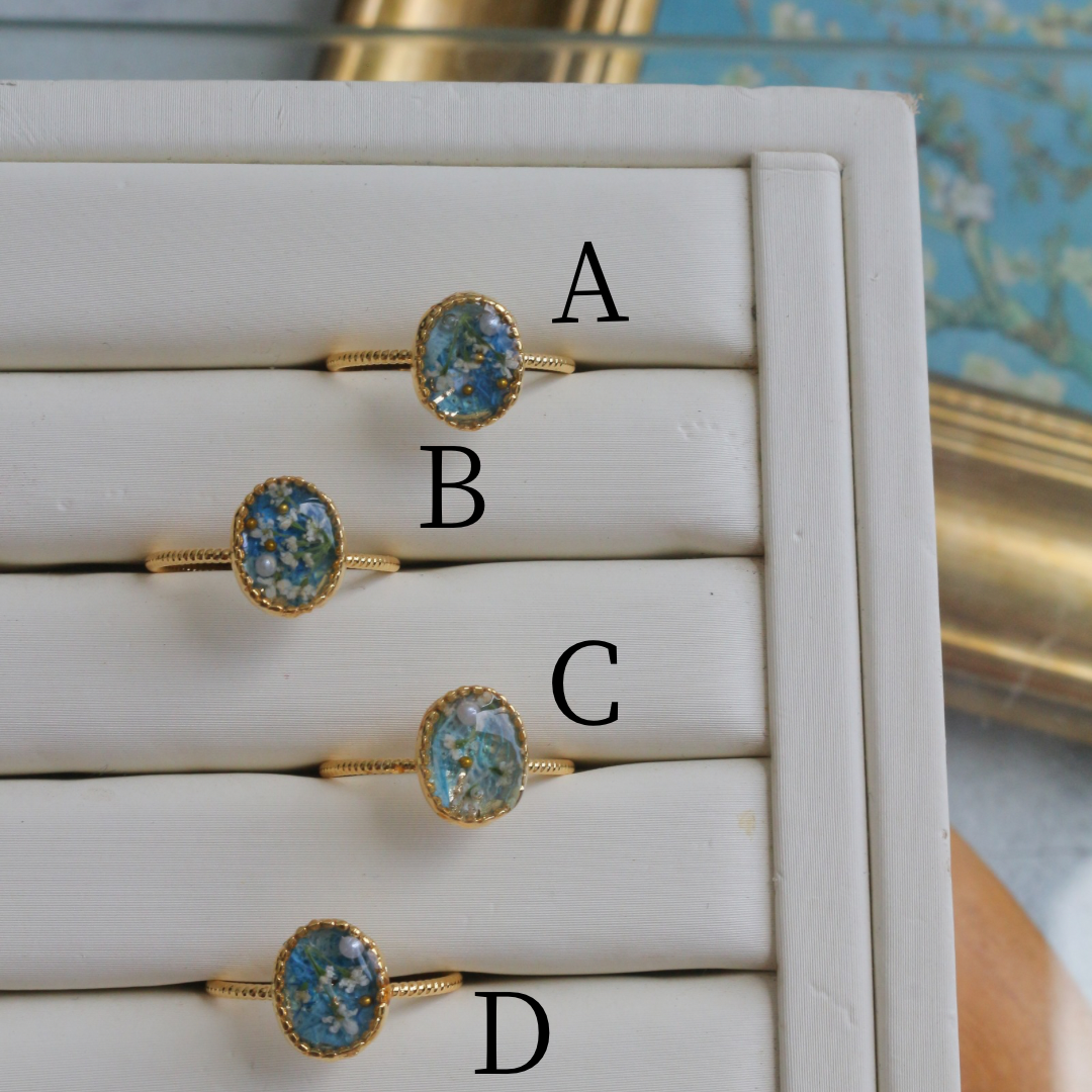 Gogh Almond Tree in Blossom Inspired Ring No.1 - アーモンドの花