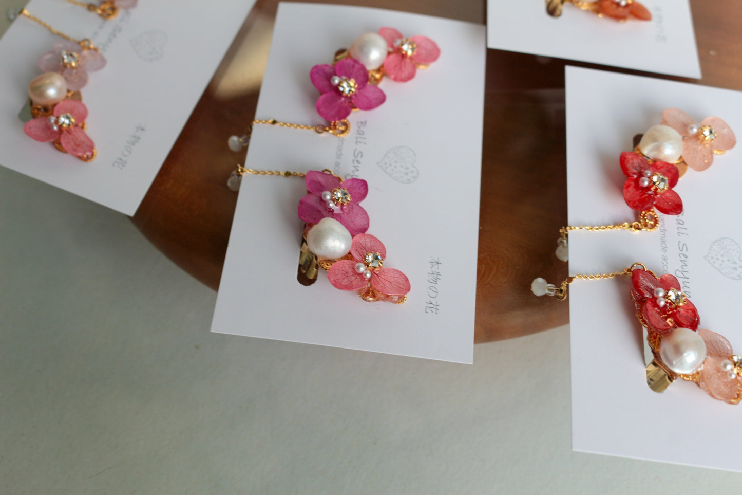 Hydrangea Pearl Flower Earring No.5 Clip-on (イヤリング)