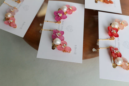Hydrangea Pearl Flower Earring No.5 Clip-on (イヤリング)
