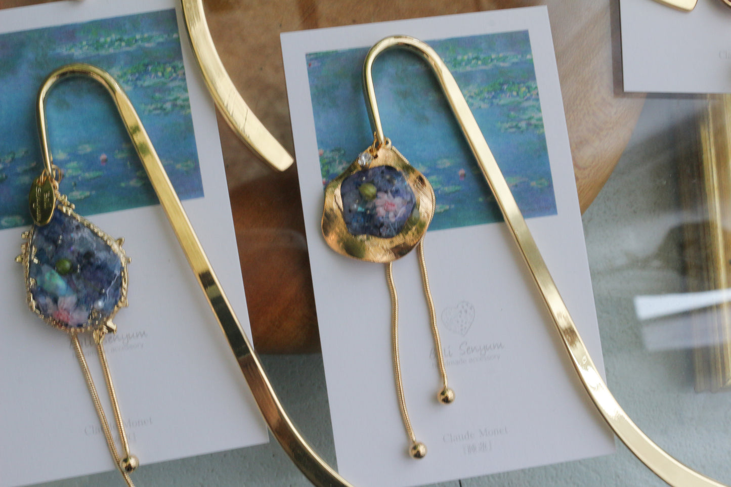 Monet Inspired Flower Book Mark睡蓮 No.2