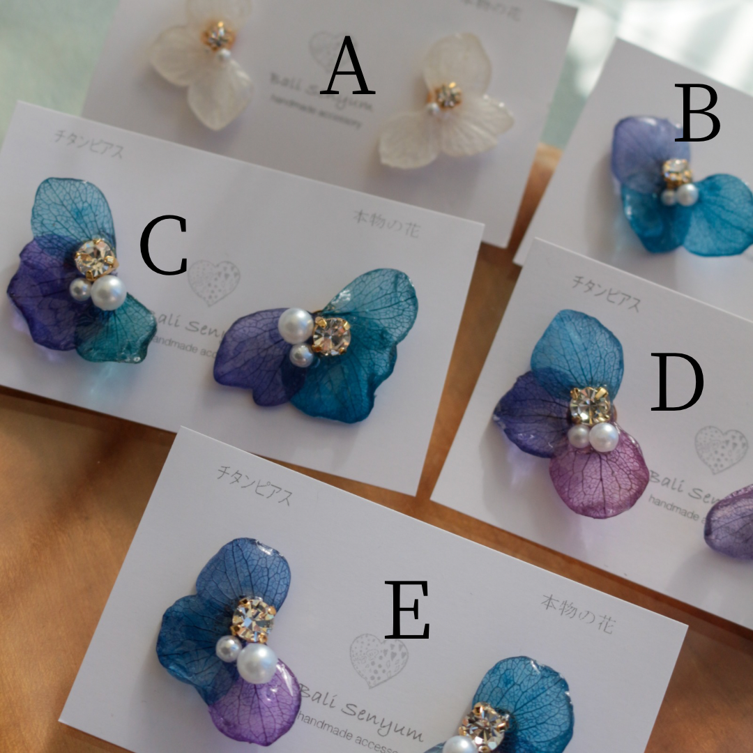 Hydrangea Wing No.141- Titanium Pierce(ピアス）