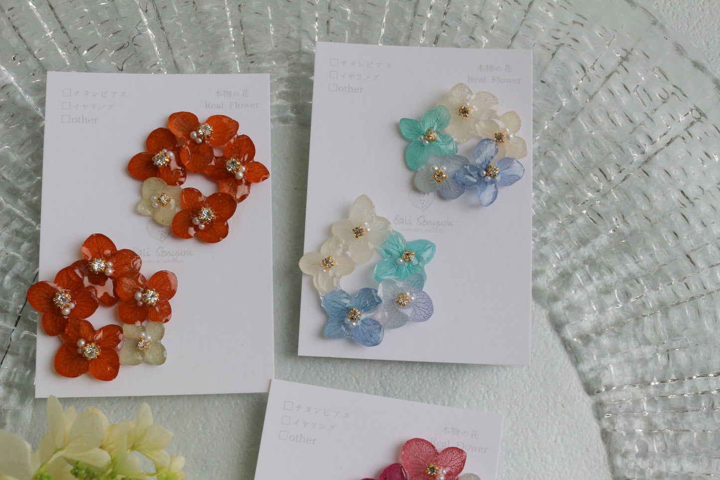 En Flower Earring 円と縁- ピアス or イヤリング　No.2