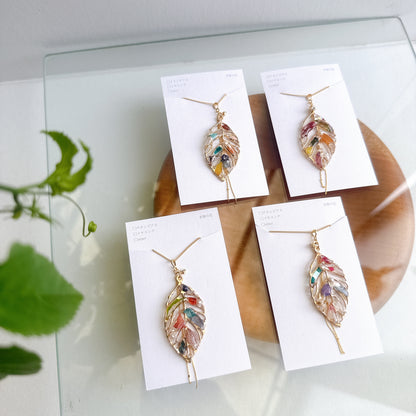 Leaf Necklace with chain 60cm  No.9