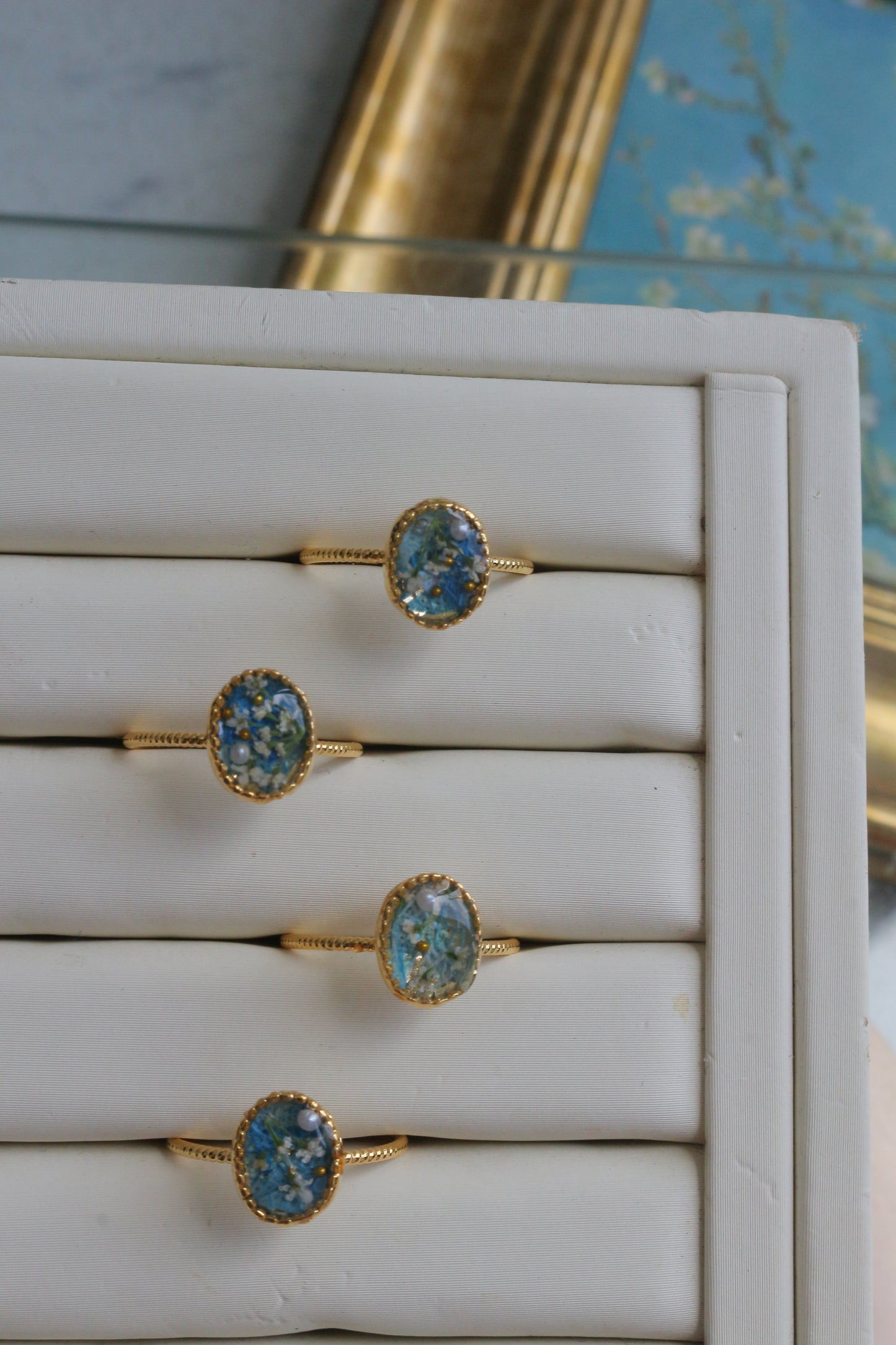 Gogh Almond Tree in Blossom Inspired Ring No.1 - アーモンドの花