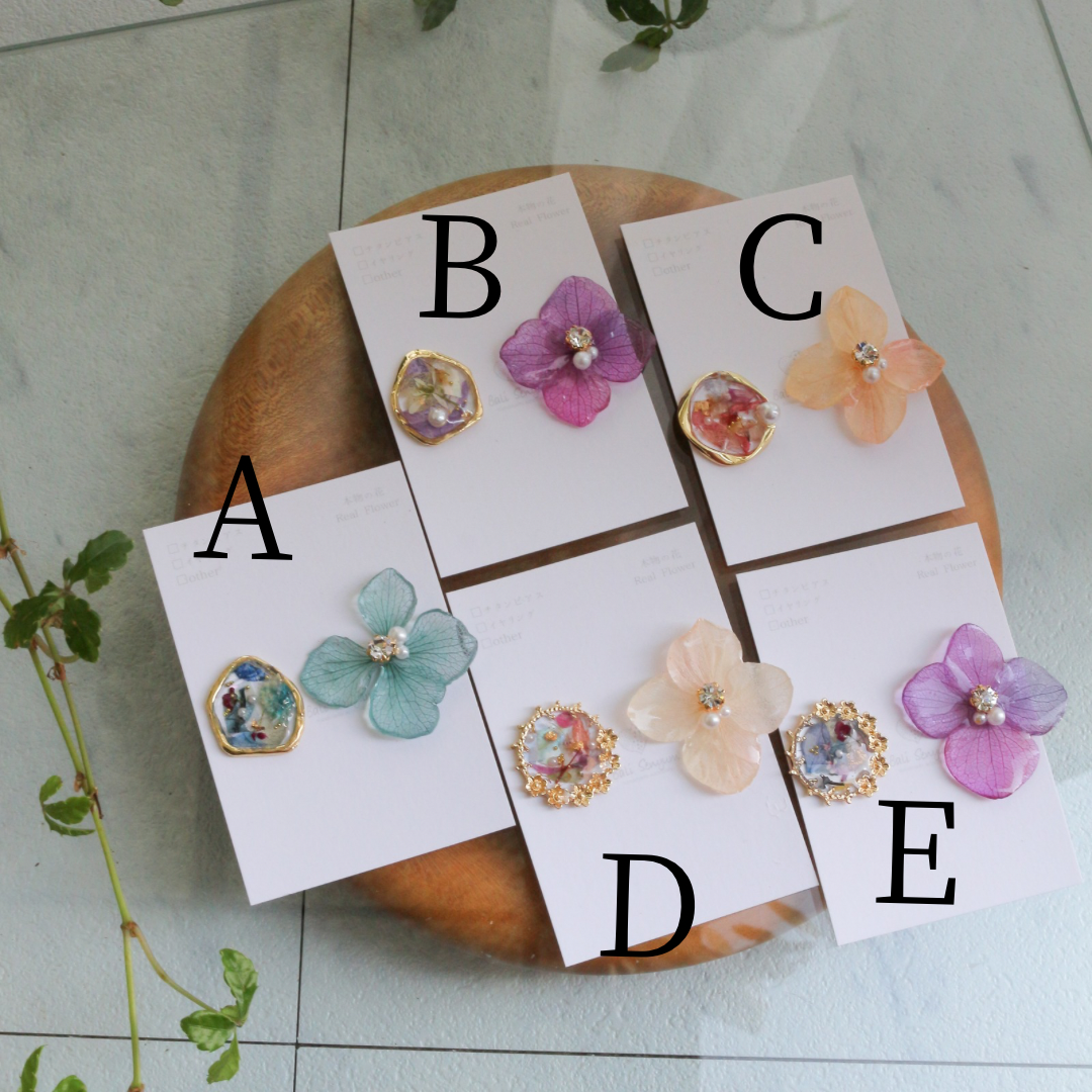 Hydrangea and Flower Medallion No.3 パーツ選べます。