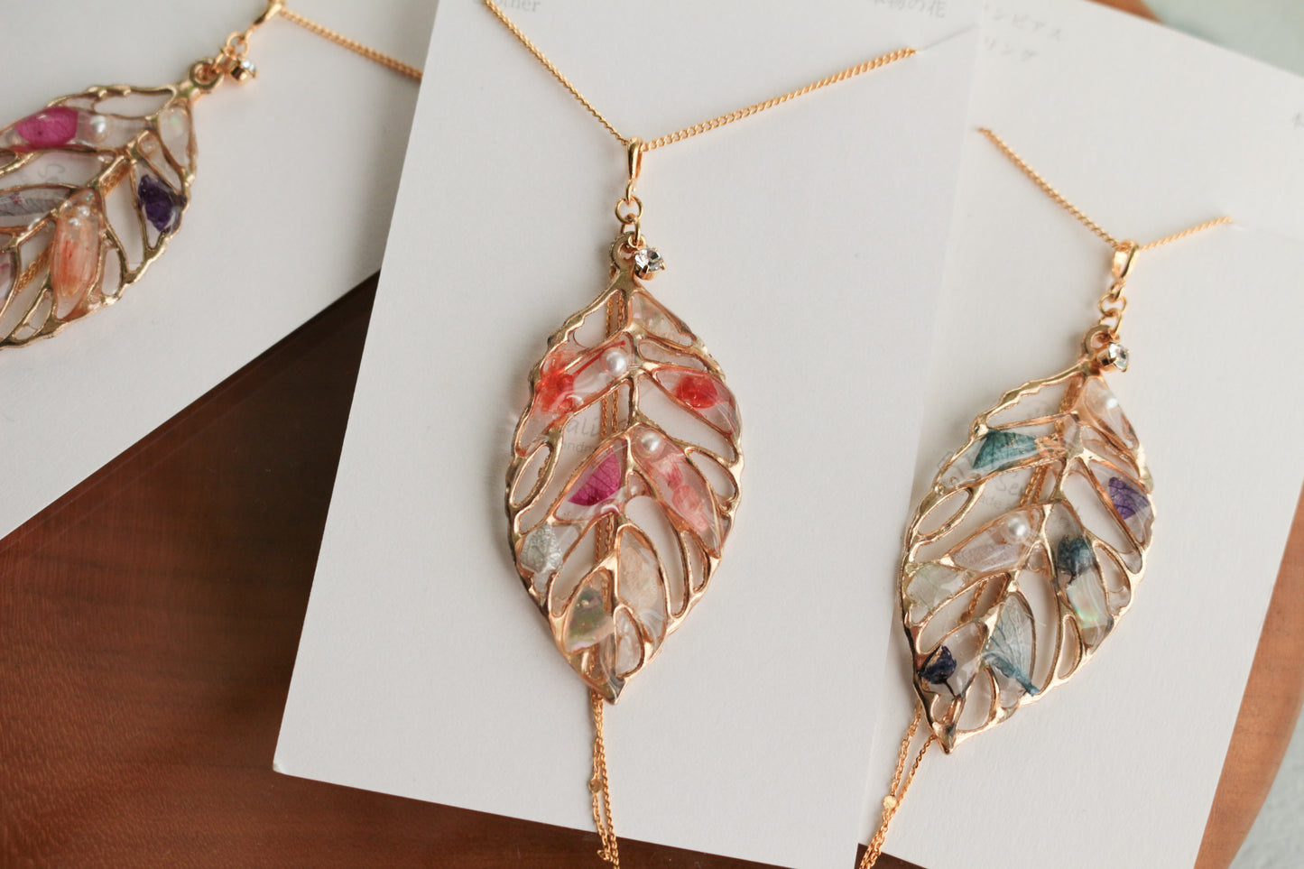 Leaf Necklace with chain 60cm  No.13