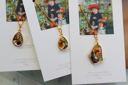 Renoir's Two Sisters Inspired Necklace - ふたりの姉妹