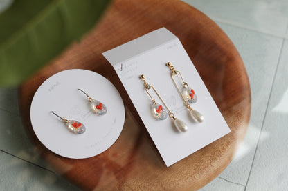 金木犀 Osmanthus Earring No.4 -ピアス　または　イヤリング
