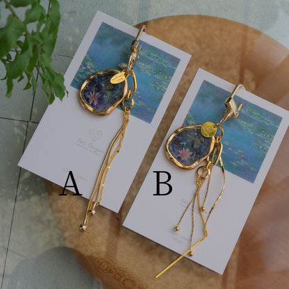 Monet Inspired Flower Bag Charm No.3 睡蓮