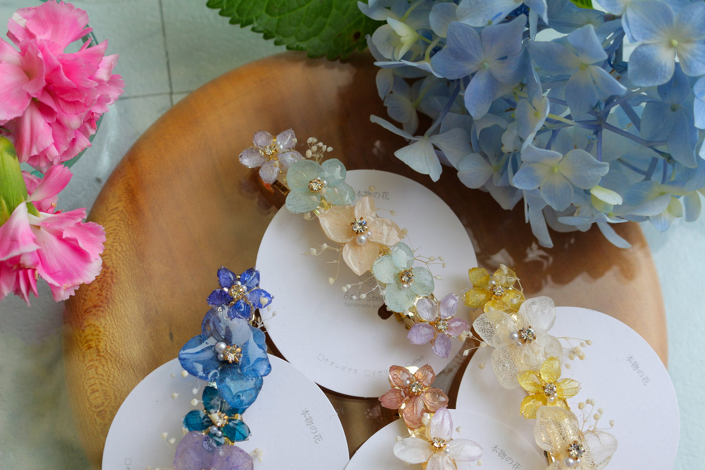 Hydrangea Hair Barrette No.30