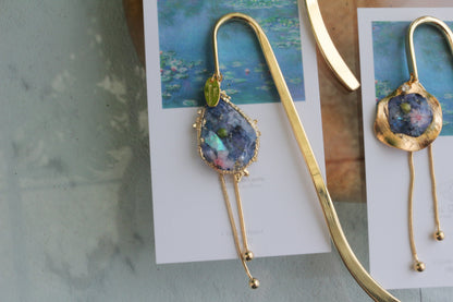 Monet Inspired Flower Book Mark睡蓮 No.2