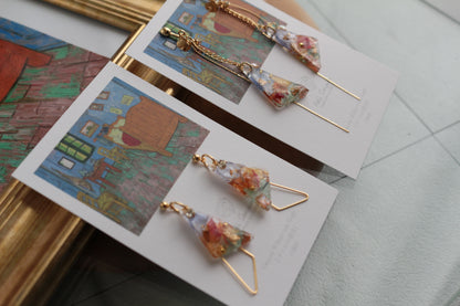 Gogh Inspired Earrings Bedroom in Arles-ゴッホの寝室