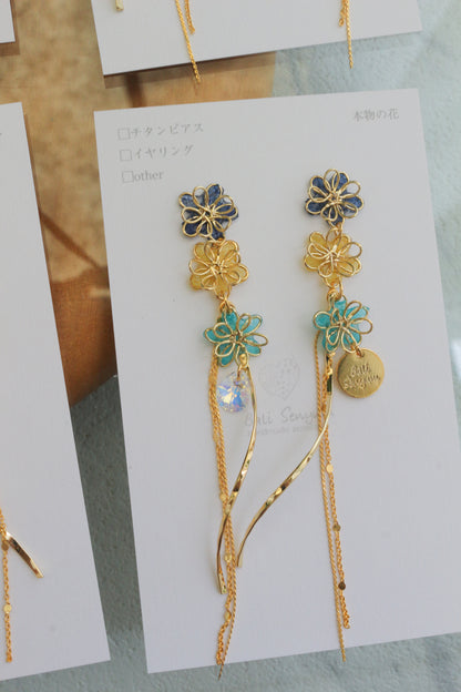Oshikatsu Hydrangea Earrings No.2 ピアスorイヤリング