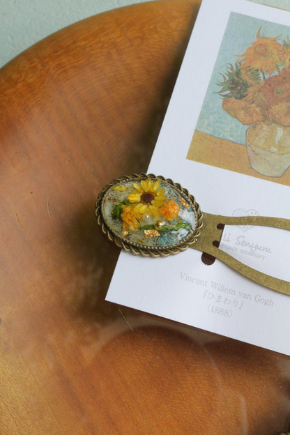 Gogh Inspired Flower Book Mark No.1 - ひまわり