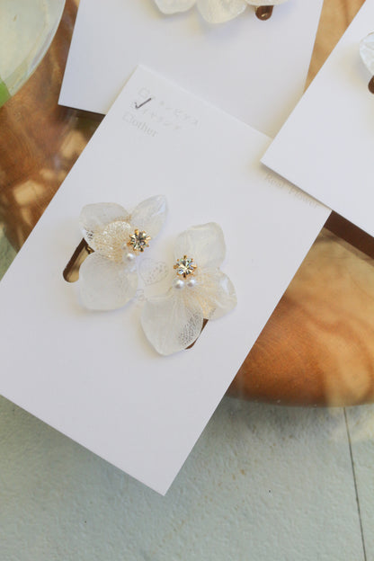 Hydrangea Wing No.149- Clip-on(イヤリング）