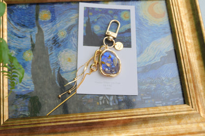 Gogh Inspired Flower Bag Charm No.1  星月夜
